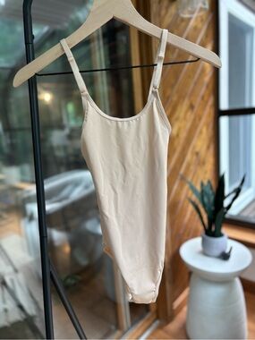 Amazon Women's Nude Seamless Adjustable-Strap Bodysuit